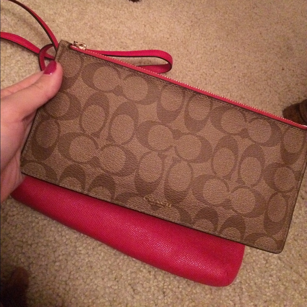 Pink Coach Crossbody with Removable Pouch - Picture 3 of 5
